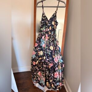 Cupshe Black Floral Maxi Dress